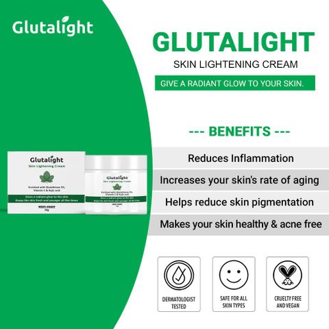 glutathione vitamin c kojic acid cream L used widely in skin care as a active agent to improve skin tone Glutalight Glutathione, Vitamin C, Kojic