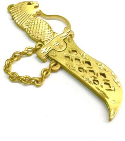 ACCESSOREEZ Stylish Designer Brass Key Blank Locking Key Chain