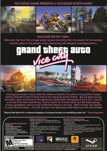 GTA Vice City PC版 オリジナルパッケージ付き Grand Theft Auto Vice