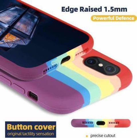 レインボー Apple iPhone Xs COST TO COST Back Cover for Apple iPhone Xs Rainbow Silicon