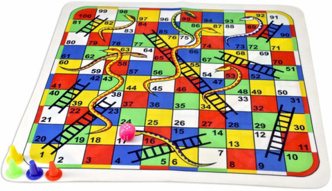 KH Store Ludo and Snakes & Ladders, Reversible 2 in 1 Game Set for ...