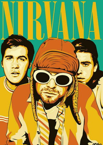 Kurt Cobain Poster - Nirvana Posters - Rock Band Poster - Music