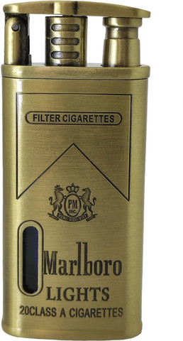 marlboro 20 class a cigarette lighter Classic Silver Normal With Box Zippo Etching Brass 5-Sides Engraved