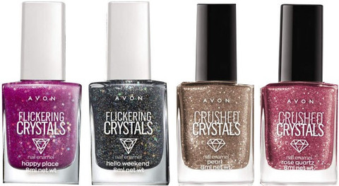 Vernis à Ongles Avon Flickering Crystals Pailleté Et Métallisé - 8 Coloris Au Choix - 10ml Neuf