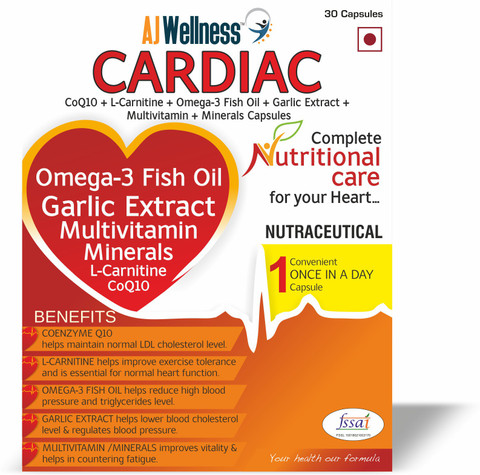AJWellness Cardiac- Multivitamin supplement for a healthy  heart,cholesterol& BP Price in India
