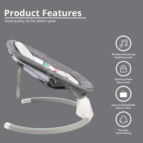 StarAndDaisy Newborn Electric Baby Automatic Swing Rocker Cradle with ...