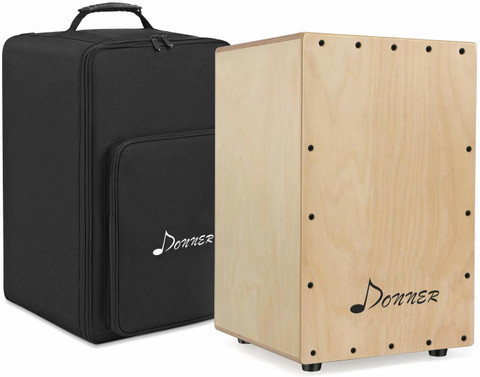 Donner Full Size Cajon Drum DCD-1 Wooden Drum Box Birchwood