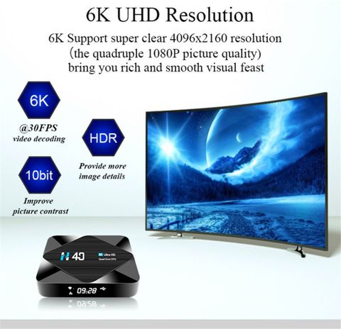 X96 H40 4GB 64GB 4k Media Streaming Device Android TV Box Supports