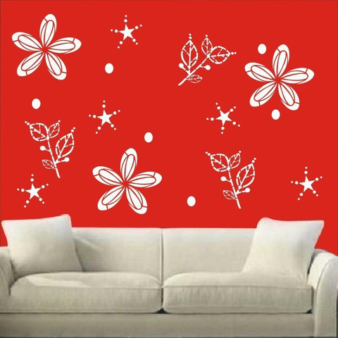 Kayra Decor Floral Wall Design Stencils for Wall Painting for Home