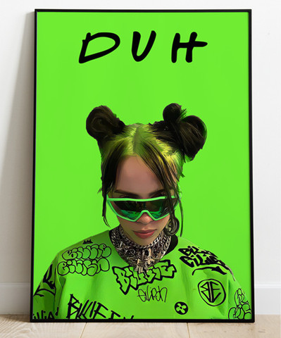 Billie Eilish Poster Paper Print - Art & Paintings posters in