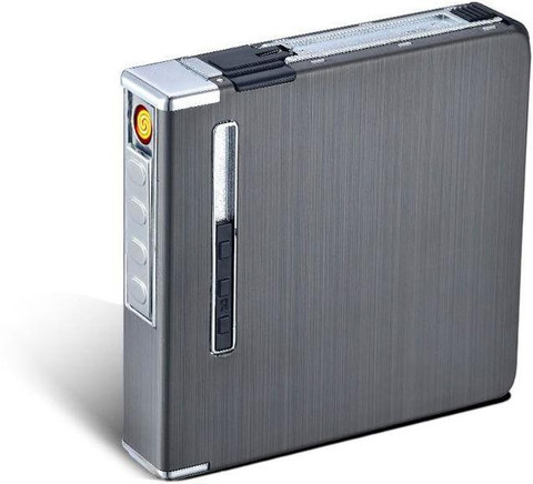 Ala Flame Cigarette Case Box PREMIUM CIGARETTE BOX WITH LIGHTER, SMOKING  20PCS CIGARETTE, CASE, CREATIVE USB CHARGING CIGARETTE BOX Cigarette Lighter  Price in India