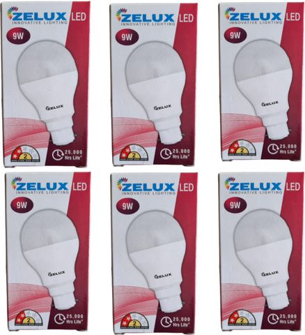 zelux led 9 W Basic Round B22 LED Bulb Price in India - Buy zelux