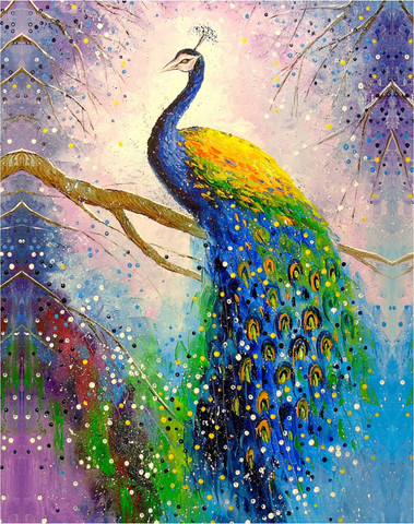 peacock photo frame