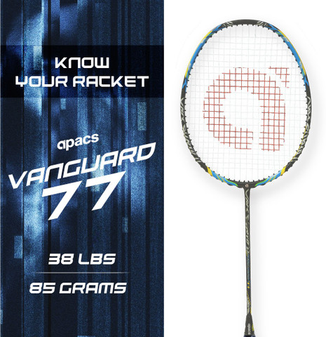 apacs Vanguard 77 (Nano Graphite) Grey Strung Badminton Racquet