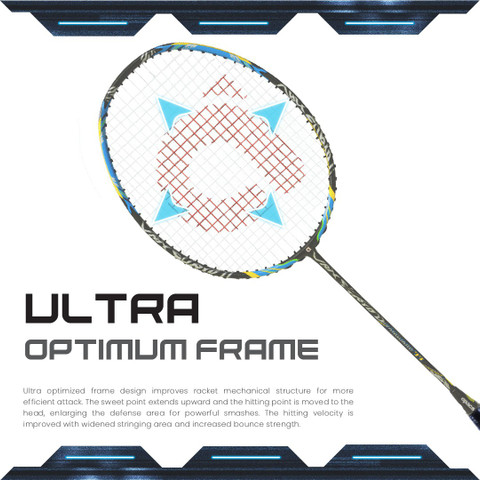 apacs Vanguard 77 (Nano Graphite) Grey Strung Badminton Racquet