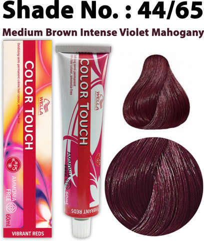 Wella Color Touch Haarfarbe 4/6 Medium Violet Brown – Semipermanente Creme, 60 Ml