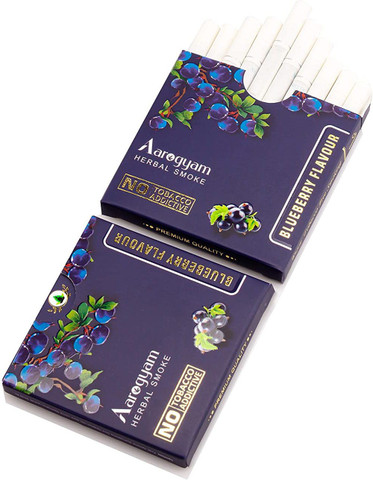 aarogyam herbal cigarettes near me Herbals Tobacco and Nicotine Free Flavor Cigarette For Relieving Stress and Mood Enhance Product - Blueberry Flavor (2 Packets) Smoking Cessations Price in India mango flavour cigarette Buy Aarogyam