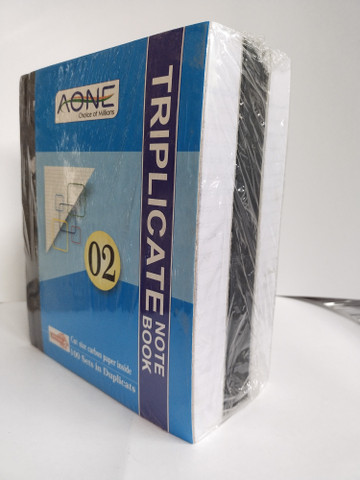 A-ONE regular Book-size Triplicate Books Single Ruled 300 Pages