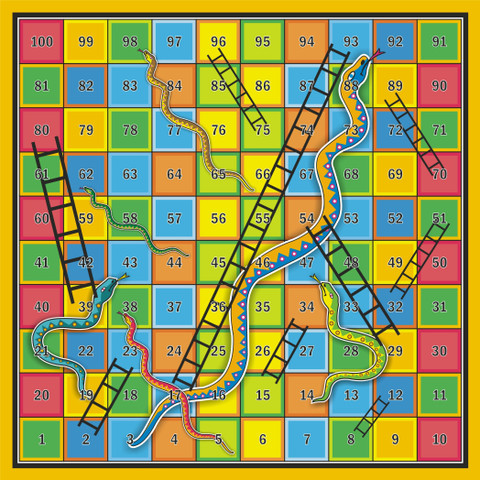 Blue Mount 2 In 1 Ludo and Snakes & Ladders Party & Fun Board Game - 2 ...