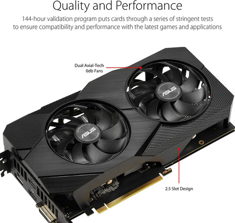 ASUS DUAL-RTX2060-O6G-EVO GDDR6 6 GB NVIDIA Chipset 64 bit 1200