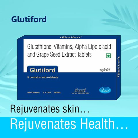 glutiford glutathione tablets Leeford Glutiford Tablets for Healthy & Radiant Skin 10 Tablets Pack of 1  Price in India