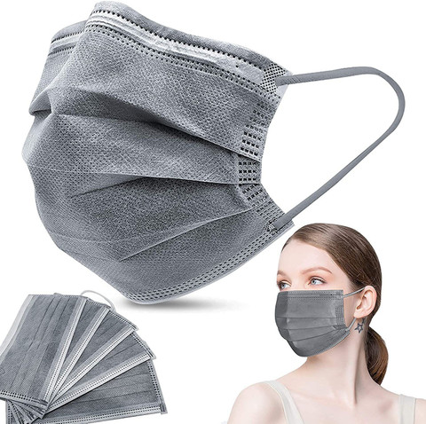 TOZMONS 100 pcs grey color mask Surgical Mask Price in India - Buy