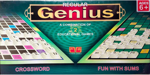 Ajanta Games Regular Genius Crossword & Fun with Sums Combo