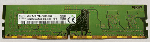 Sk Hynix PC4-2400T , 1RX16 , UDIMM DESKTOP MEMORY DDR4 4 GB