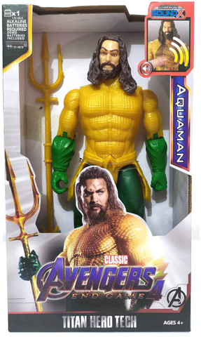 Quasar Super Hero Legends Aquaman Action Figure Toy with Sound and