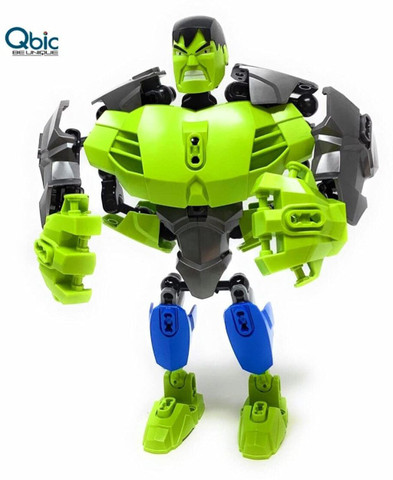 Hulk Blockbot QBIC DIY Robot Block Favourite Superhero Hulk Building Block Set Series ...