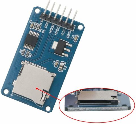 DS Robotics Micro SD Card Module Storage Board 6 pin TF Card Memory ...