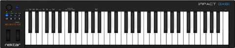 nektar Impact GX61 USB MIDI Keyboard Controller, Black Impact GX61