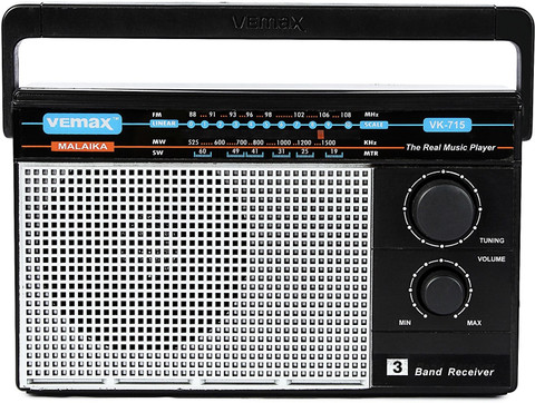 Vemax Keen 3-Band (FM/AM/MW) Portable Radio FM Radio - Vemax