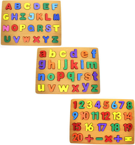VIHANA CREATIONS Brown ABCD abc 123 boards 3 in 1 Educational