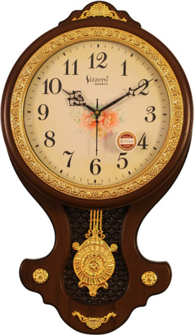 Sizzero Quartz Analog 55 cm X 31 cm Wall Clock Price in India