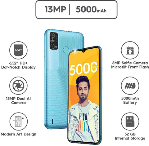 Tecno Spark Go 2021 ( 32 GB Storage, 2 GB RAM ) Online at