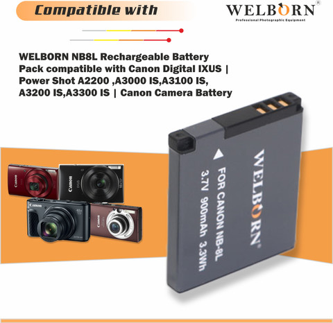 WELBORN NB-8L Rechargeable Pack compatible with Canon Digital IXUS
