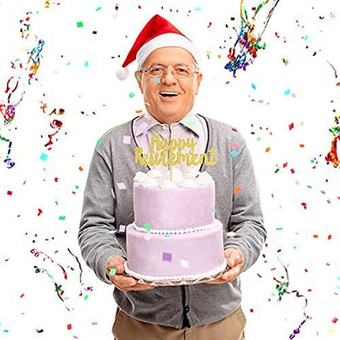 Cake Topper 'The Legend Has Retired' – Glitzer-Aufstecher Für Renten-Party, Abschiedsfeier Oder Geburtstag
