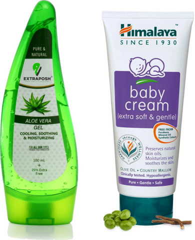 Extraposh ALOE VERA GEL - USEFULL FOR SKIN NOURISHMENT + HIMALAYA BABY  CREAM - USEFULL FOR MOISTURISING BABY SKIN Price in India - Buy Extraposh ALOE  VERA GEL - USEFULL FOR SKIN