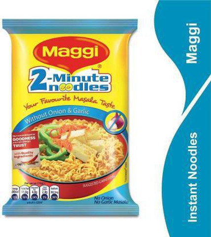 マギー☺︎ Maggi No Onion No Garlic Noodles, 70g (Pack of 12) Instant Noodles