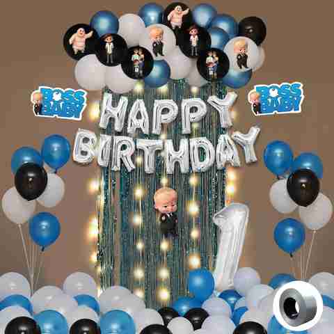 Party Propz Boss Baby Birthday Decoration - 1st Birthday Decorations ...