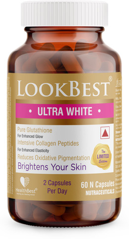 HealthBest Lookbest Ultra White Capsule | limited edition | Brighter Skin |  Glutathione Price in India - Buy HealthBest Lookbest Ultra White Capsule |  limited edition | Brighter Skin | Glutathione online at Flipkart.com