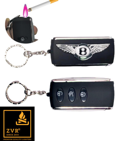 ZVR 2 in 1 Premium Cigarette Lighter + Bentley Keychain |Flameless  Windproof Refillable Butane Cigarette Lighter With With Keyring Keychain  ZVR171W Pocket Lighter Price in India