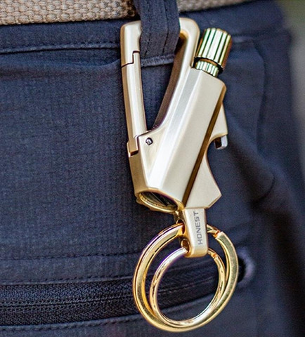 Keychain Lighter Match Strike – Metal Flint Fire Starter, Reusable Kerosene Fillable Lighter For Outdoor Survival (Gold) 4 thumbnail image