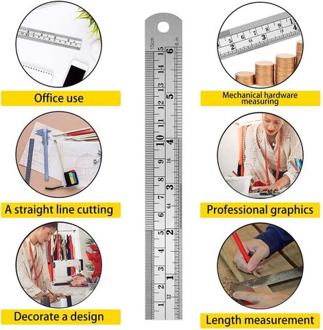 Flipkart.com | IKIS Stainless Steel Ruler 300mm | Permanent Etched ...