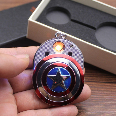 Exquisite ™ Captain America Shield Avengers Design Key Ring Chain Included  Slider Lighter CP_Lighter_a4 Cigarette Lighter Price in India