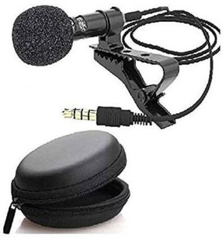 CRAZY BAR 3.5mm mic Clip Microphone with round shape pouch Collar