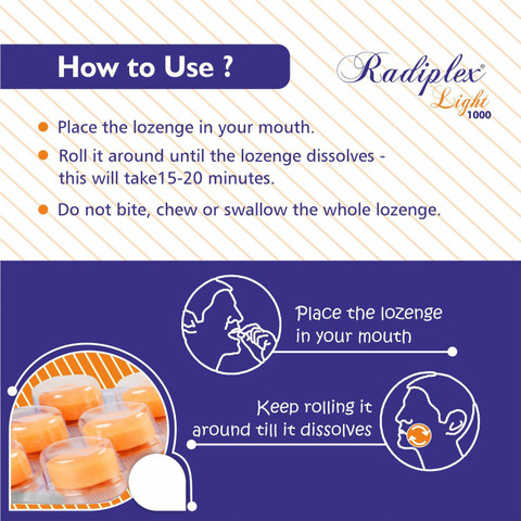 Radiplex Light 1000 mg L Glutathione Reduced Lozenges Tablets | No Wastage  (1 Strip) Price in India - Buy Radiplex Light 1000 mg L Glutathione Reduced  Lozenges Tablets | No Wastage (1 Strip) online at Flipkart.com