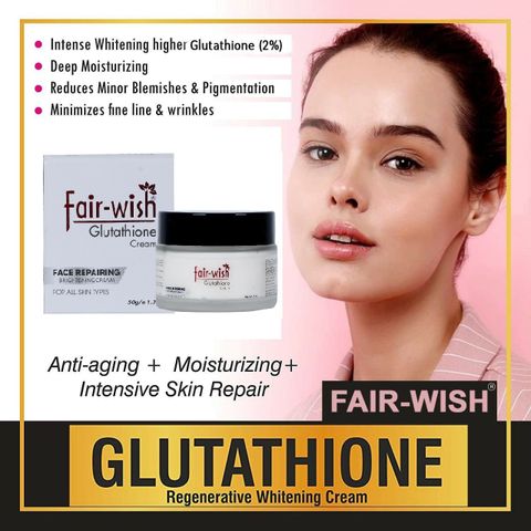 FAIR WISH Glutathione Cream for Skin Whitening, brightening & lightening  for all (50 G) Price in India - Buy FAIR WISH Glutathione Cream for Skin  Whitening, brightening & lightening for all (50