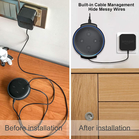 Alexa 土台付き FOSO Wall Mount Stand Only - Compatible for Alexa Echo Dot 3rd Gen